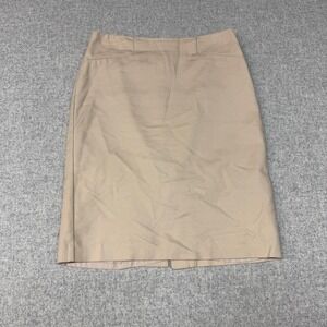 Van Heusen Studio Pencil Skirt Size 10 Tan Beige Lined Professional Office Wear